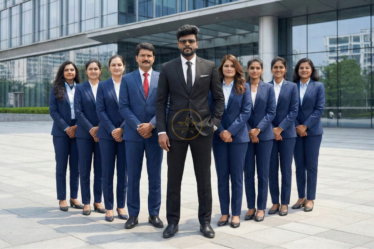 Juan Constructions Pvt Ltd construction company team in Coimbatore - Construction company team serving Coimbatore and the Nilgiris